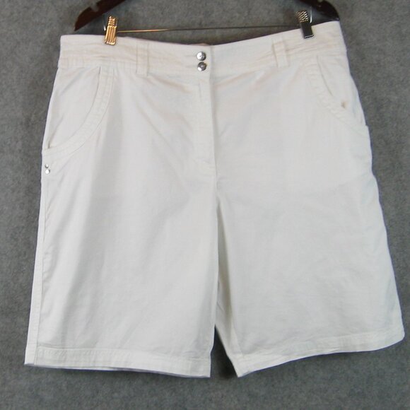 Karen Scott Pants - Karen Scott Comfort Waist Shorts White Size 18 NWT
